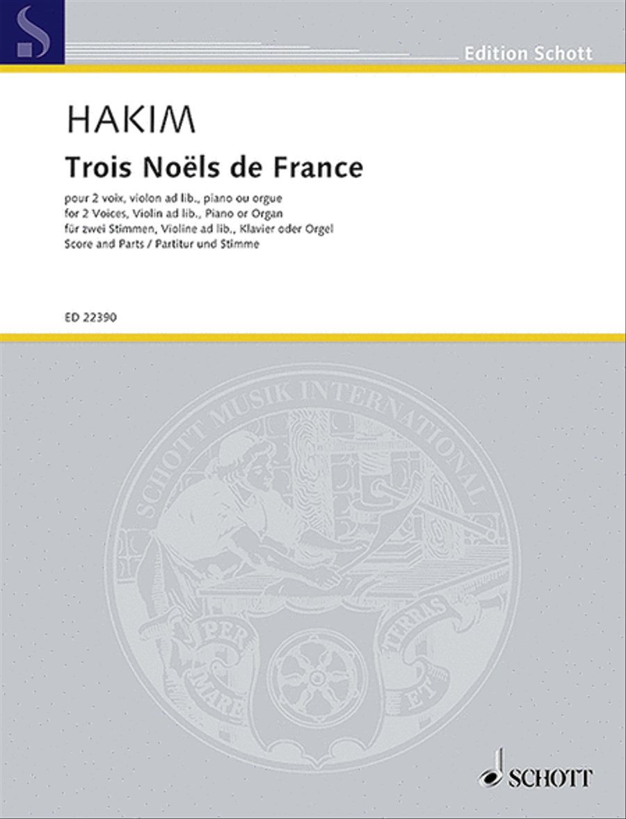 Trois Noels de France Piano Accompaniment scores gallery preview page 1