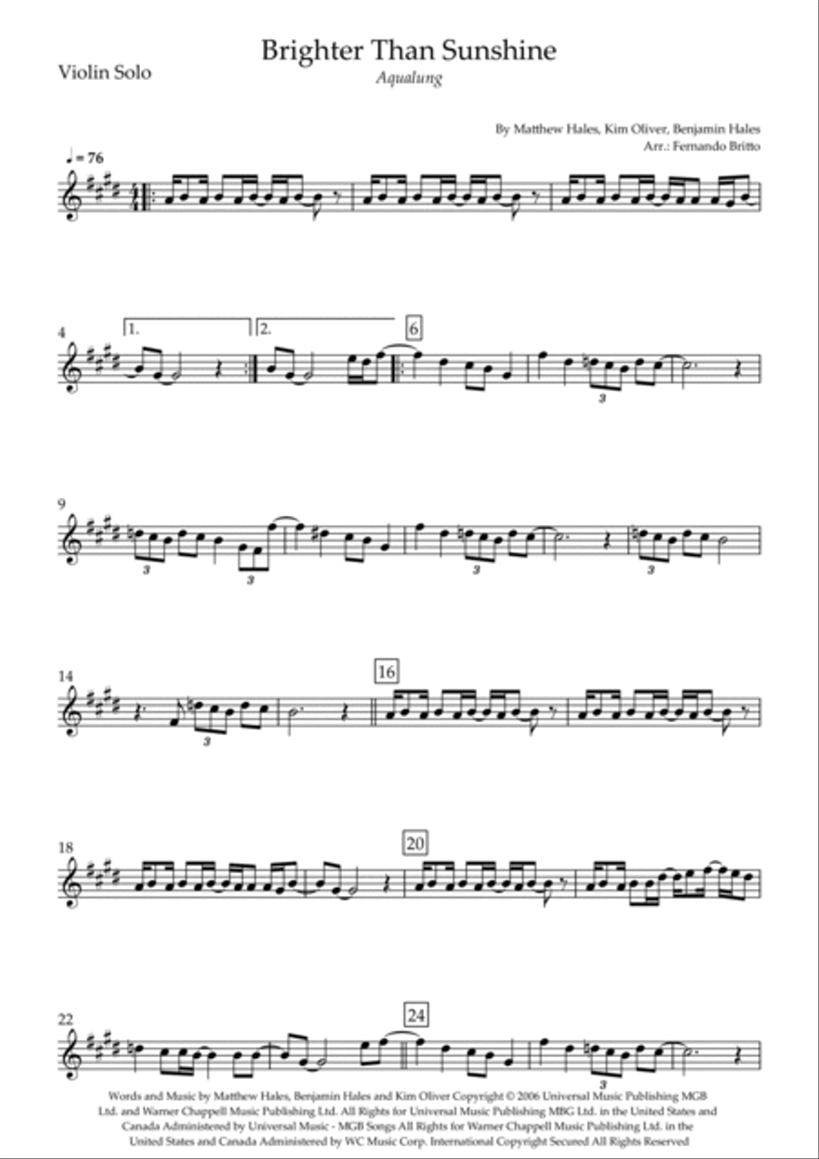 Brighter Than Sunshine Brighter Than Sunshine String Quintet scores gallery preview page 4
