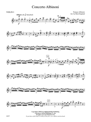 Concerto Albinoni: 1st Violin
