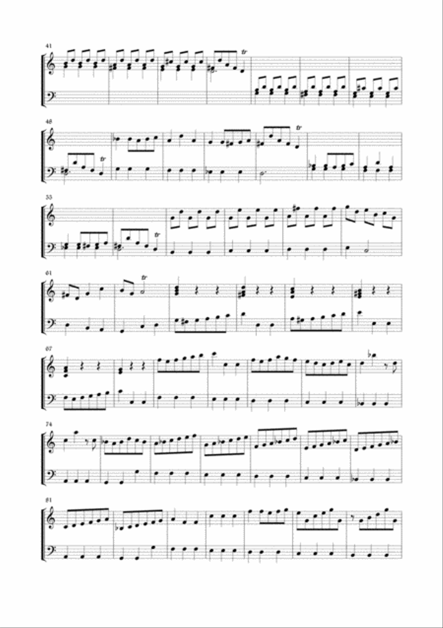 SONATA - Anonymous Sec. XVIII - For Organ Harpsichord scores gallery preview page 2