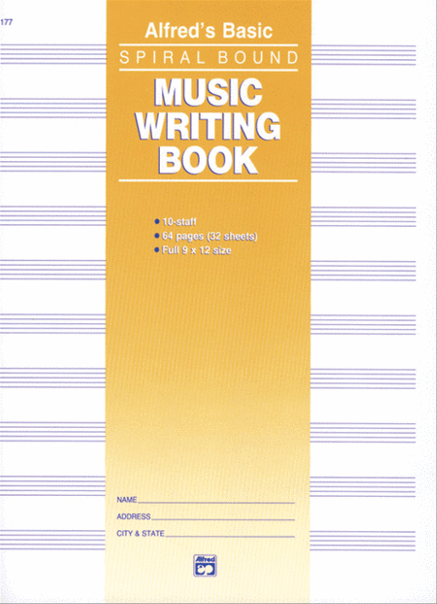 10 Stave Music Writing Book Staff Paper scores gallery preview page 1