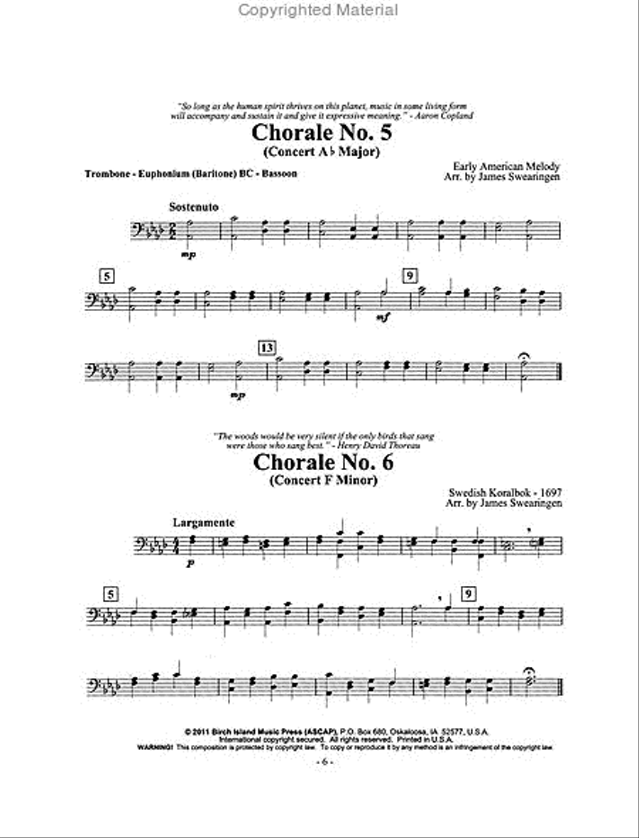 James Swearingen's Classic Chorales for Band Concert Band Methods scores gallery preview page 3