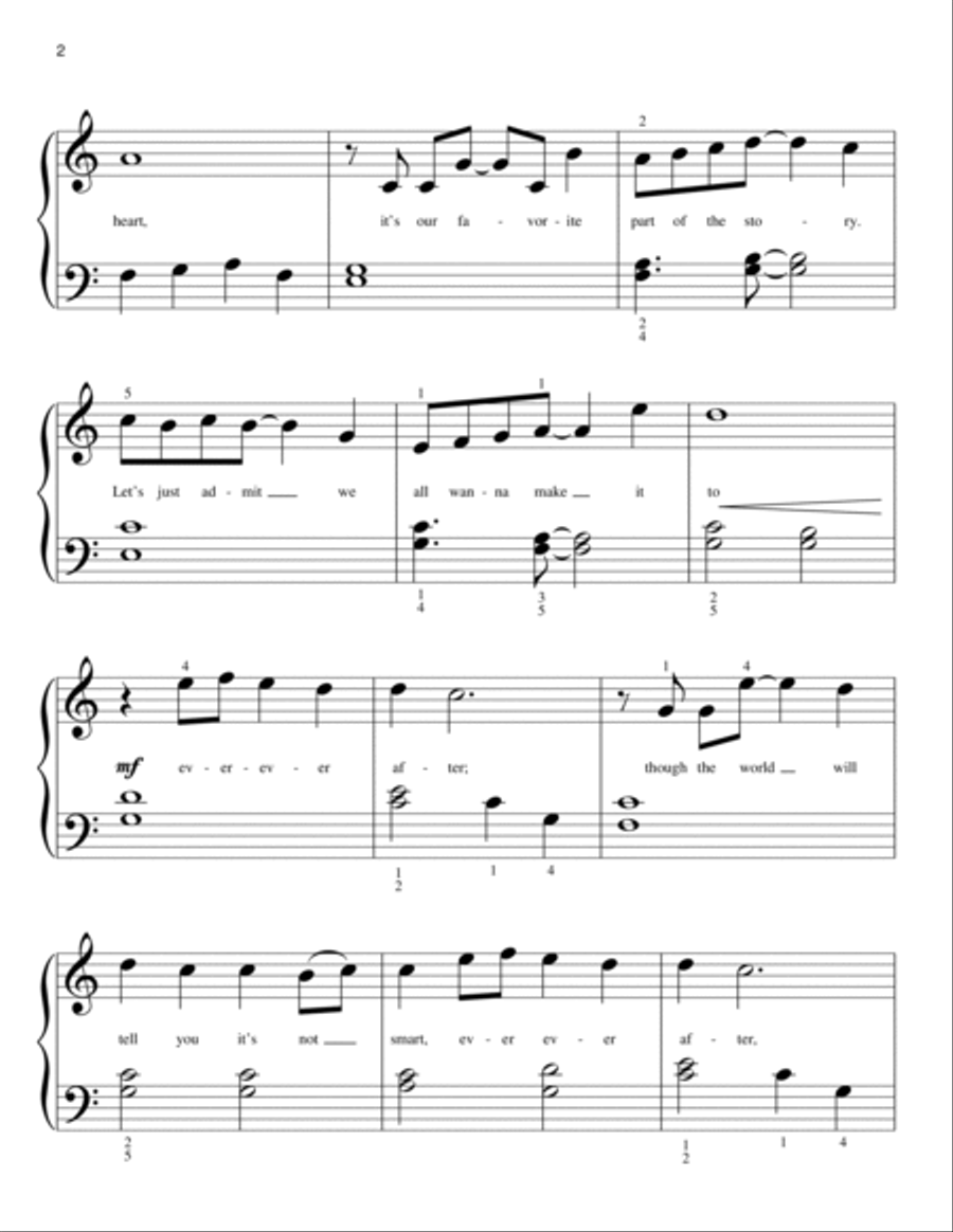 Ever Ever After (arr. Phillip Keveren) Easy Piano scores gallery preview page 2