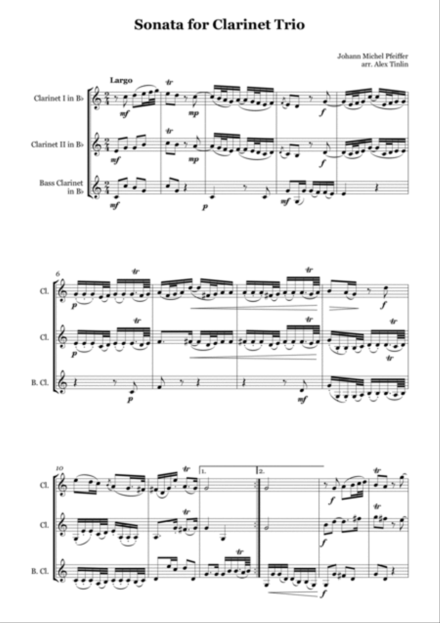 Trio Sonata Woodwind Trio scores gallery preview page 2