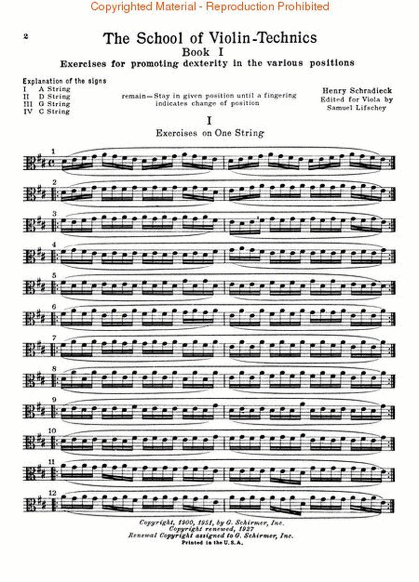 School of Violin Technics, Op. 1 – Book 1