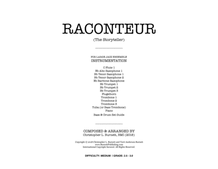 RACONTEUR (The Storyteller) - Score image number null