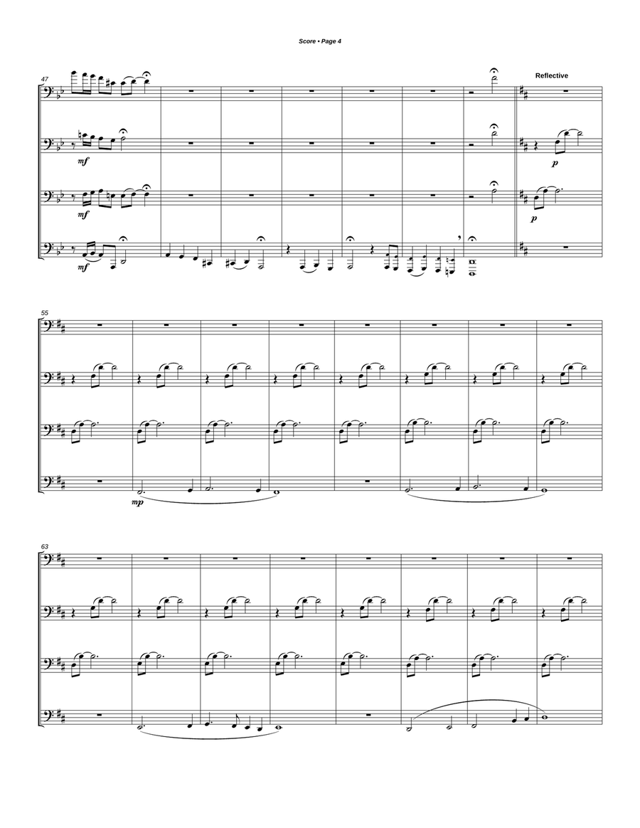 March Fantasy Brass Quartet scores gallery preview page 6