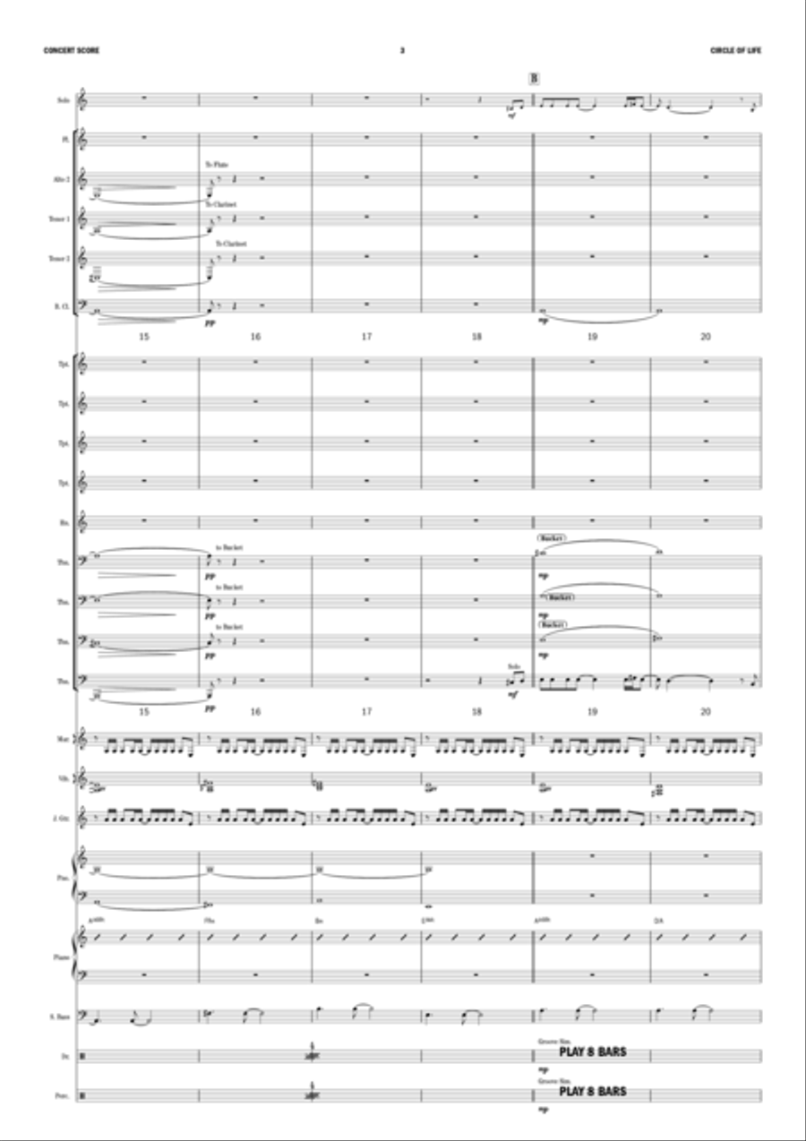 Circle Of Life Jazz Ensemble scores gallery preview page 3