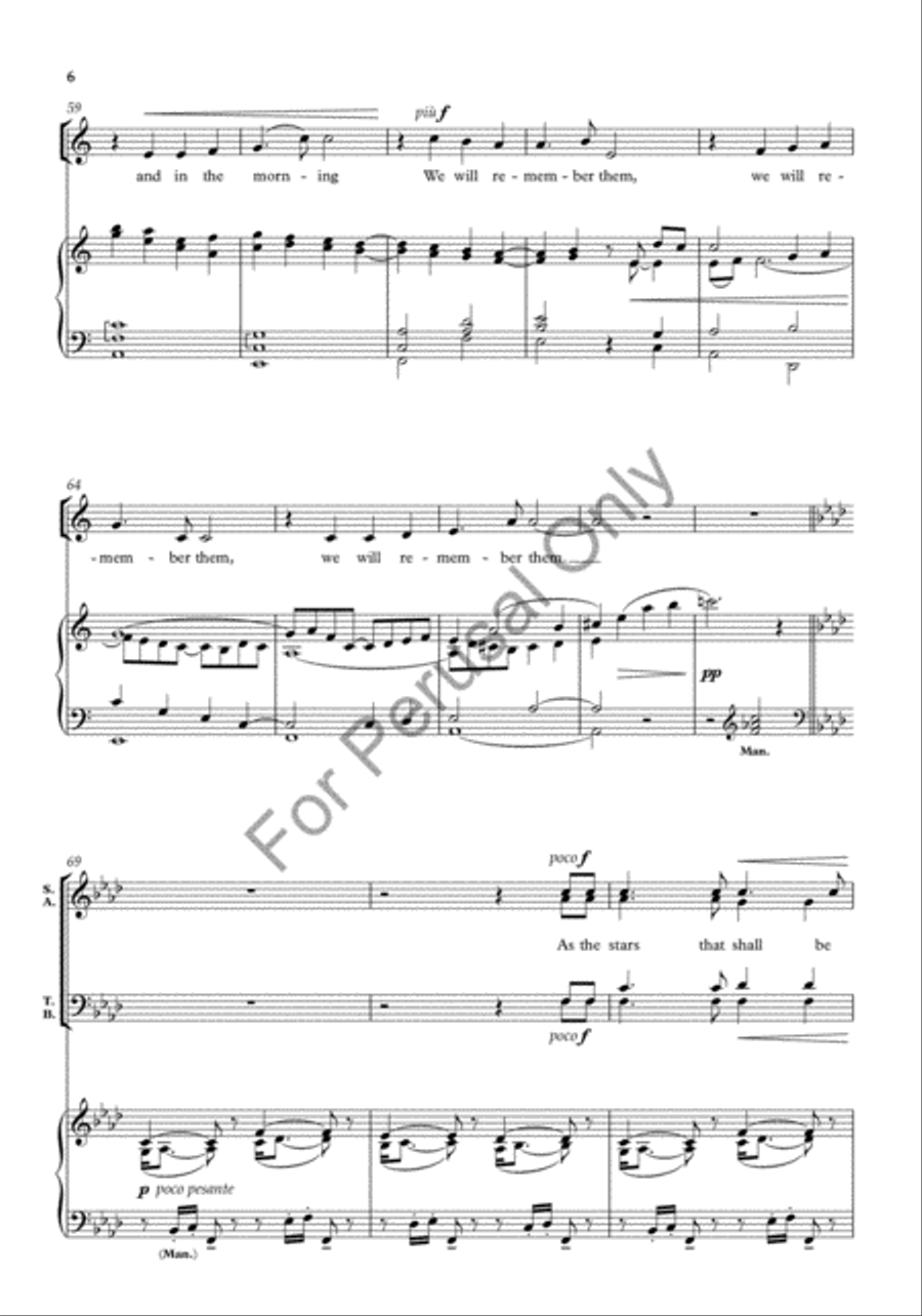 For Remembrance 4-Part scores gallery preview page 6