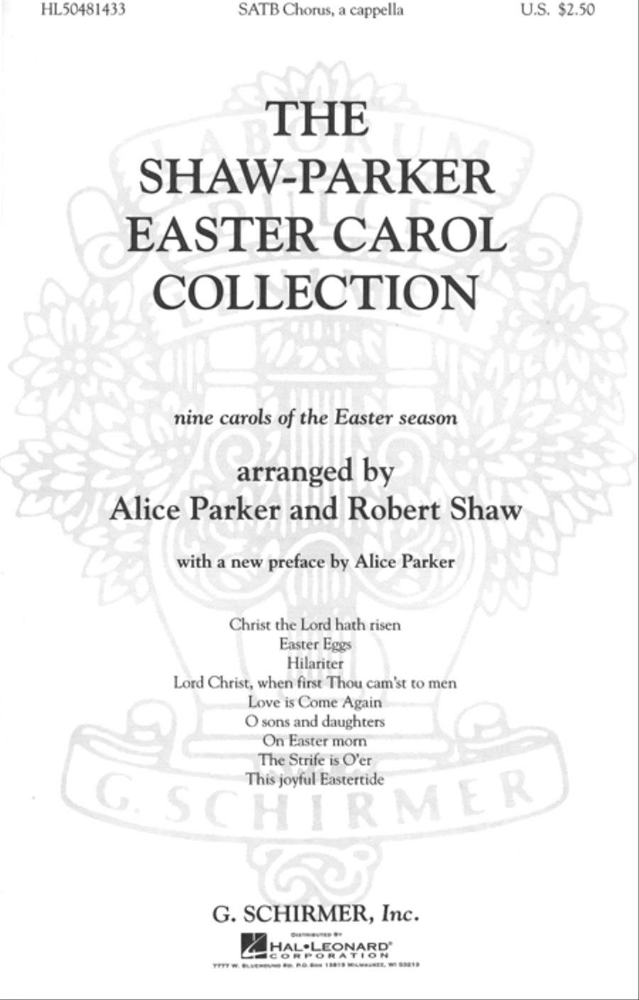 Shaw Parker Easter Carol Collection, The Nine Carols Of Easter Season A Cappella