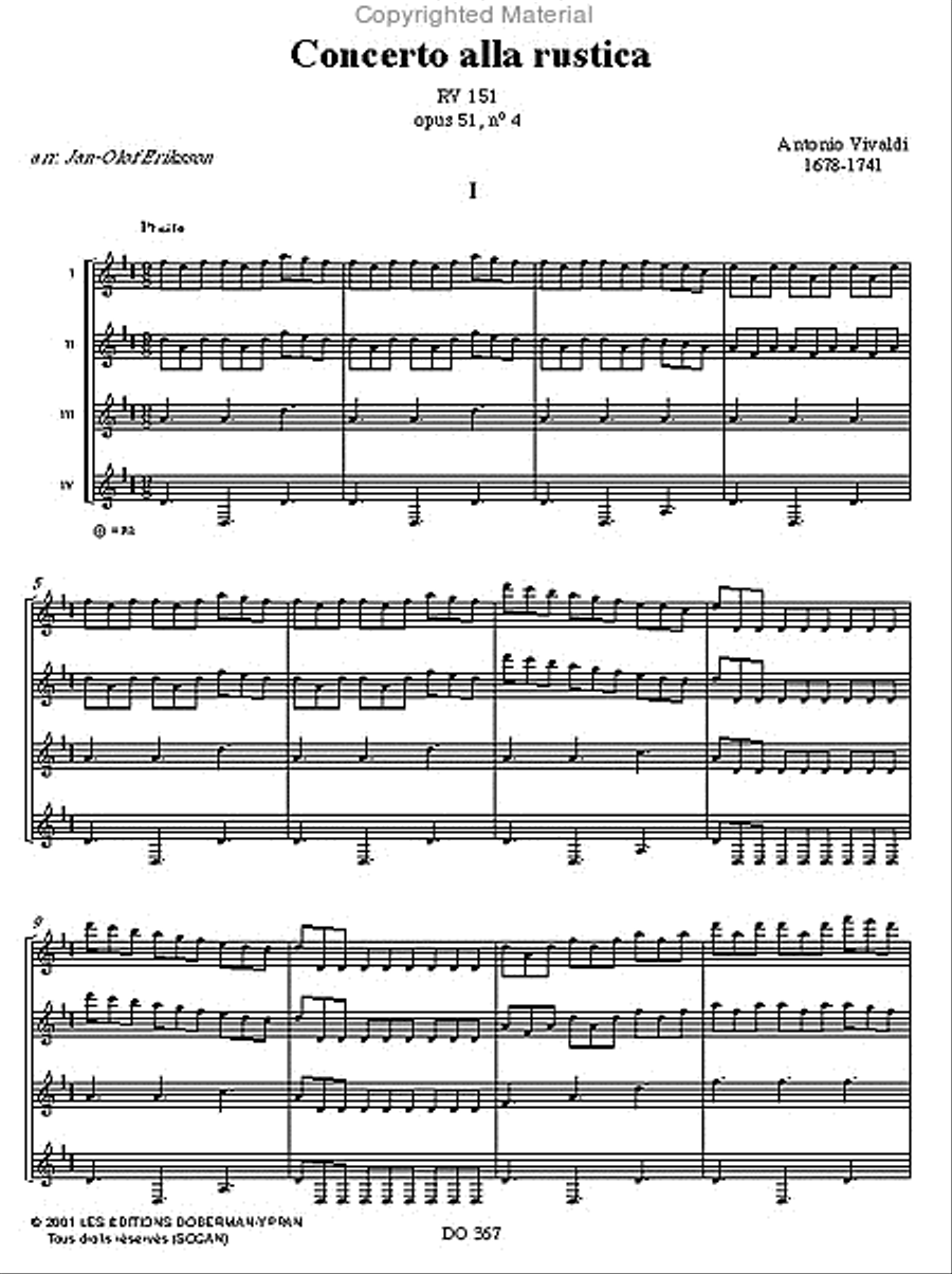 Concerto alla rustica Guitar Ensemble scores gallery preview page 2