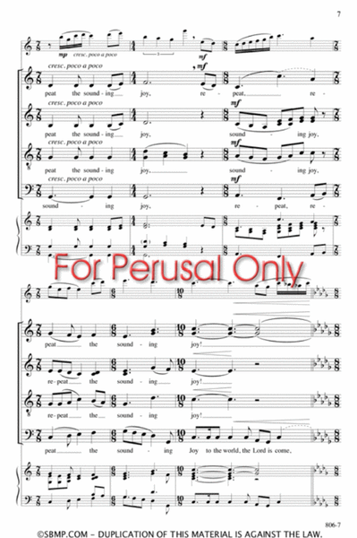 Joy to the World - SATB divisi Octavo image number null