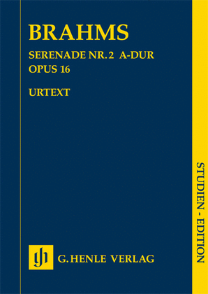 Book cover for Serenade No. 2 in A Major, Op. 16
