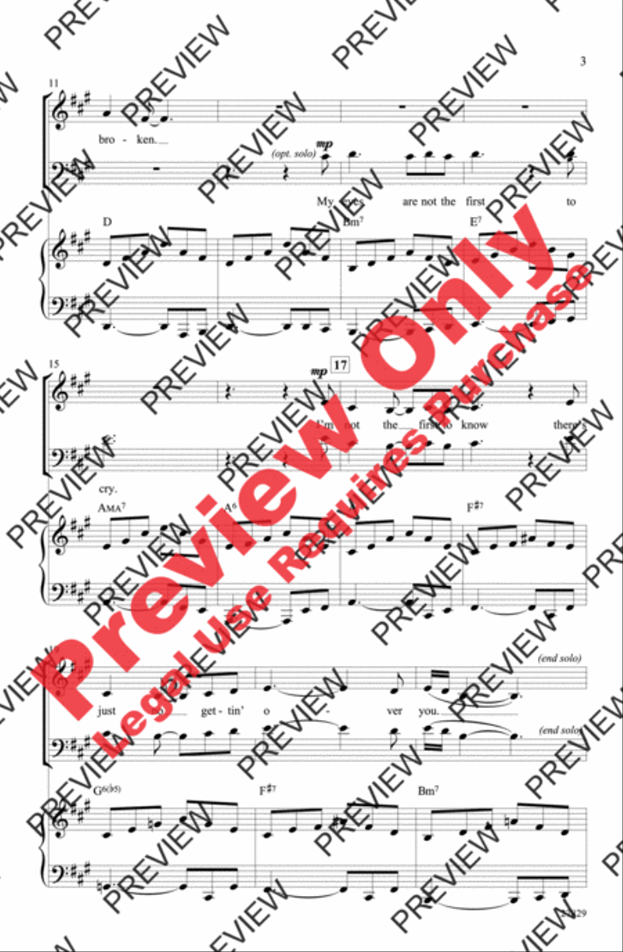 Hopelessly Devoted to You 4-Part scores gallery preview page 3