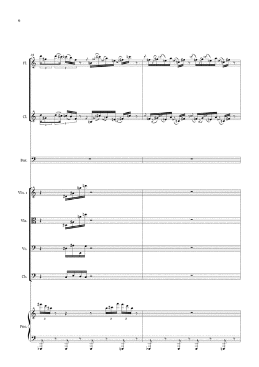 Thalulla for Baryton and Ensemble Large Ensemble scores gallery preview page 6