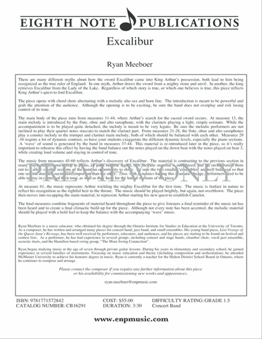 Excalibur Concert Band scores gallery preview page 3