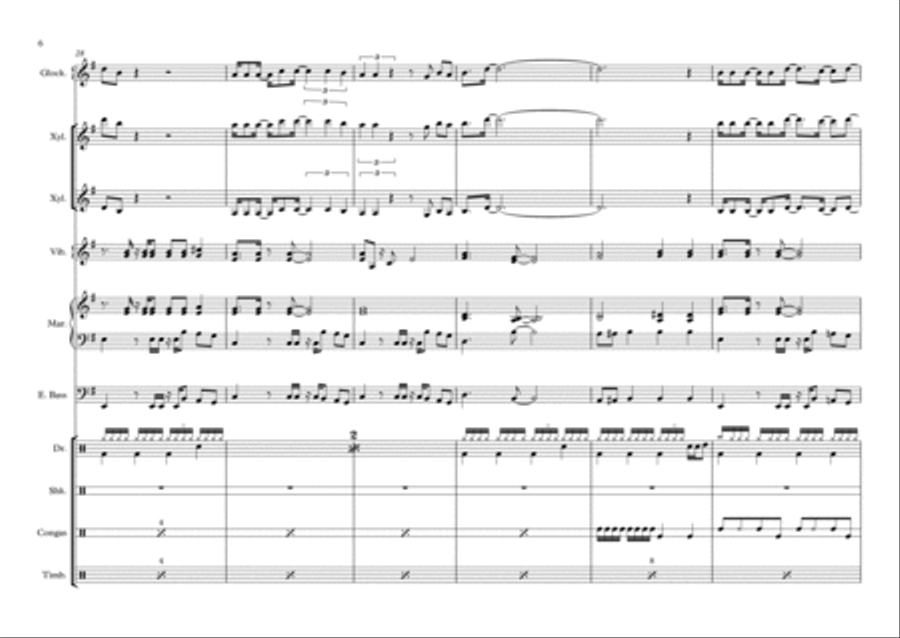 (da Le) Yaleo Percussion Ensemble scores gallery preview page 6