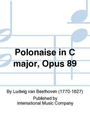 Book cover for Polonaise In C Major, Opus 89