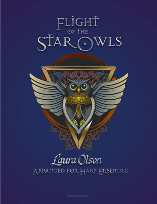 Flight of the Star Owls Harp Arrangement- Full score and parts (F minor)