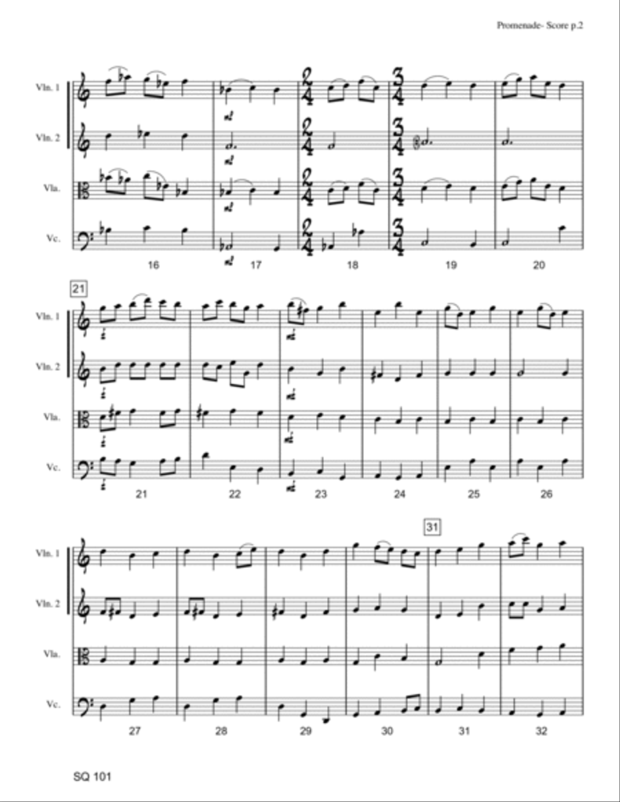 Promenade String Quartet scores gallery preview page 4
