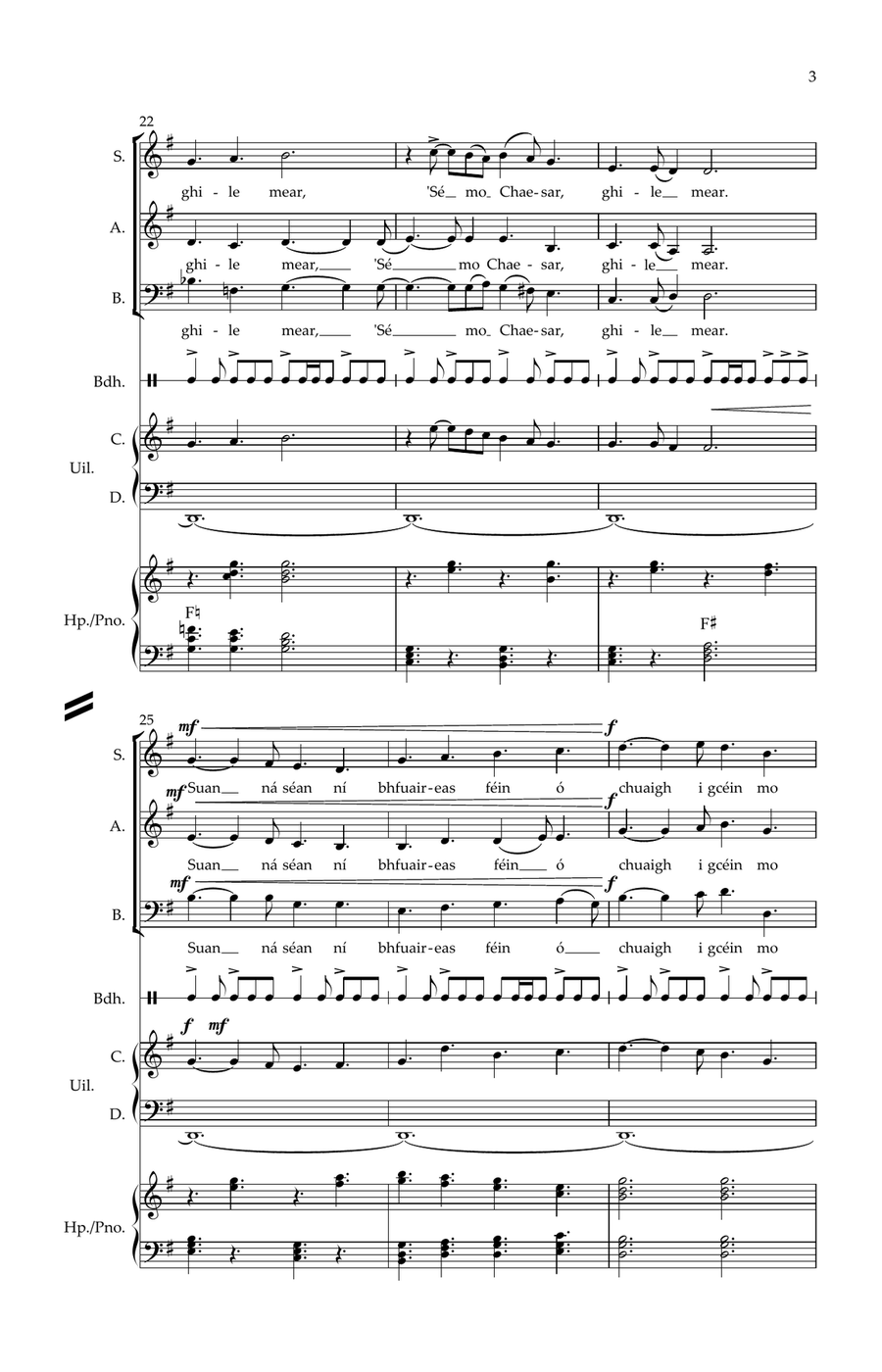 Mo Ghile Mear 3-Part scores gallery preview page 5