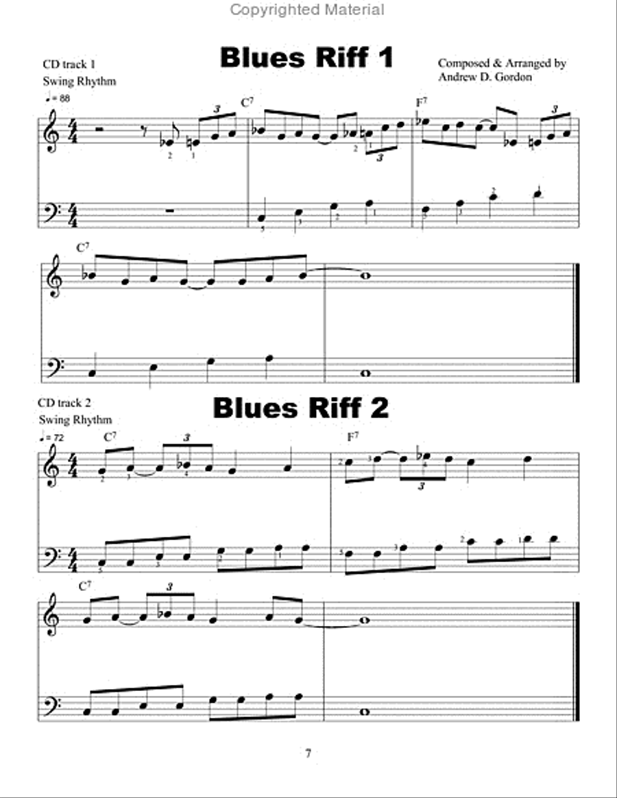 100 Ultimate Blues Riffs for Piano/Keyboards Beginner Series Piano Method scores gallery preview page 2