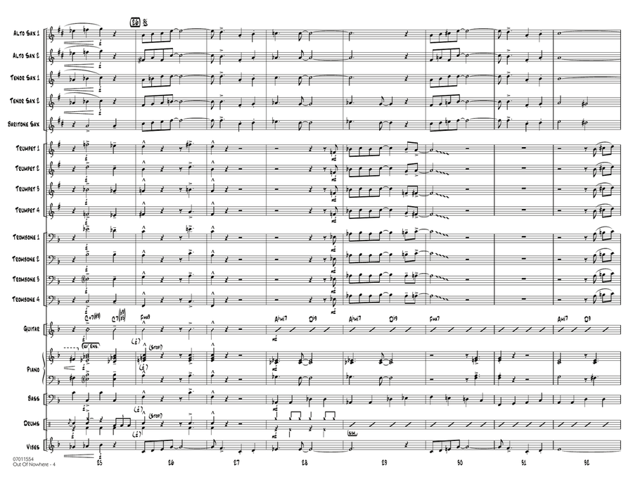 Out of Nowhere - Full Score Jazz Ensemble scores gallery preview page 4