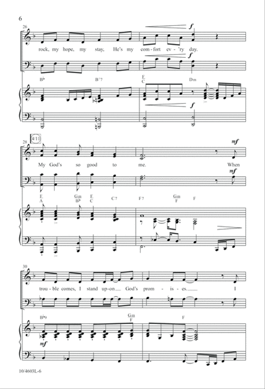 My God's So Good to Me 4-Part scores gallery preview page 7