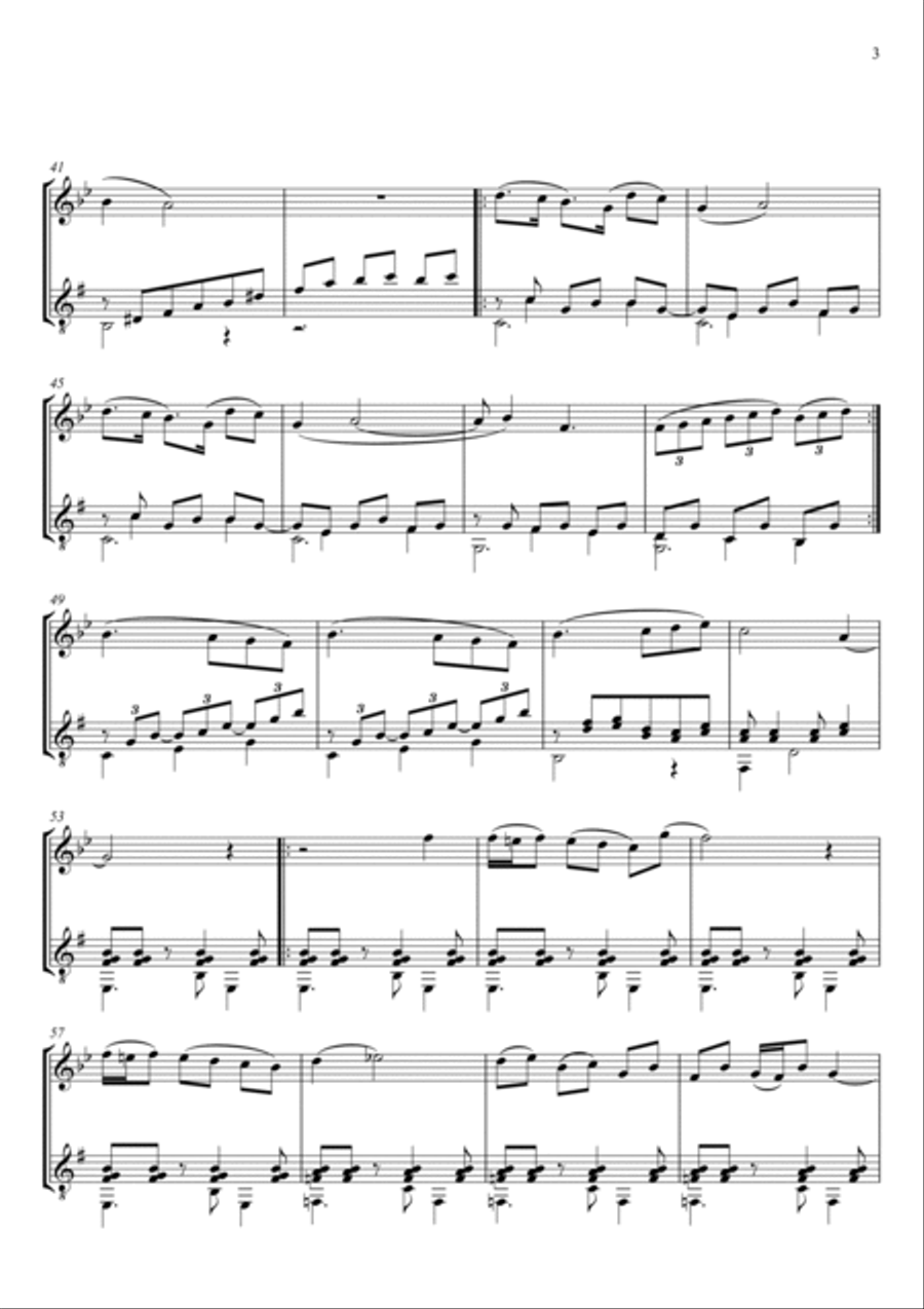 FOUR WINDS - MARCOS VINICIUS - FOR CLARINET IN A AND GUITAR Chamber Music scores gallery preview page 4