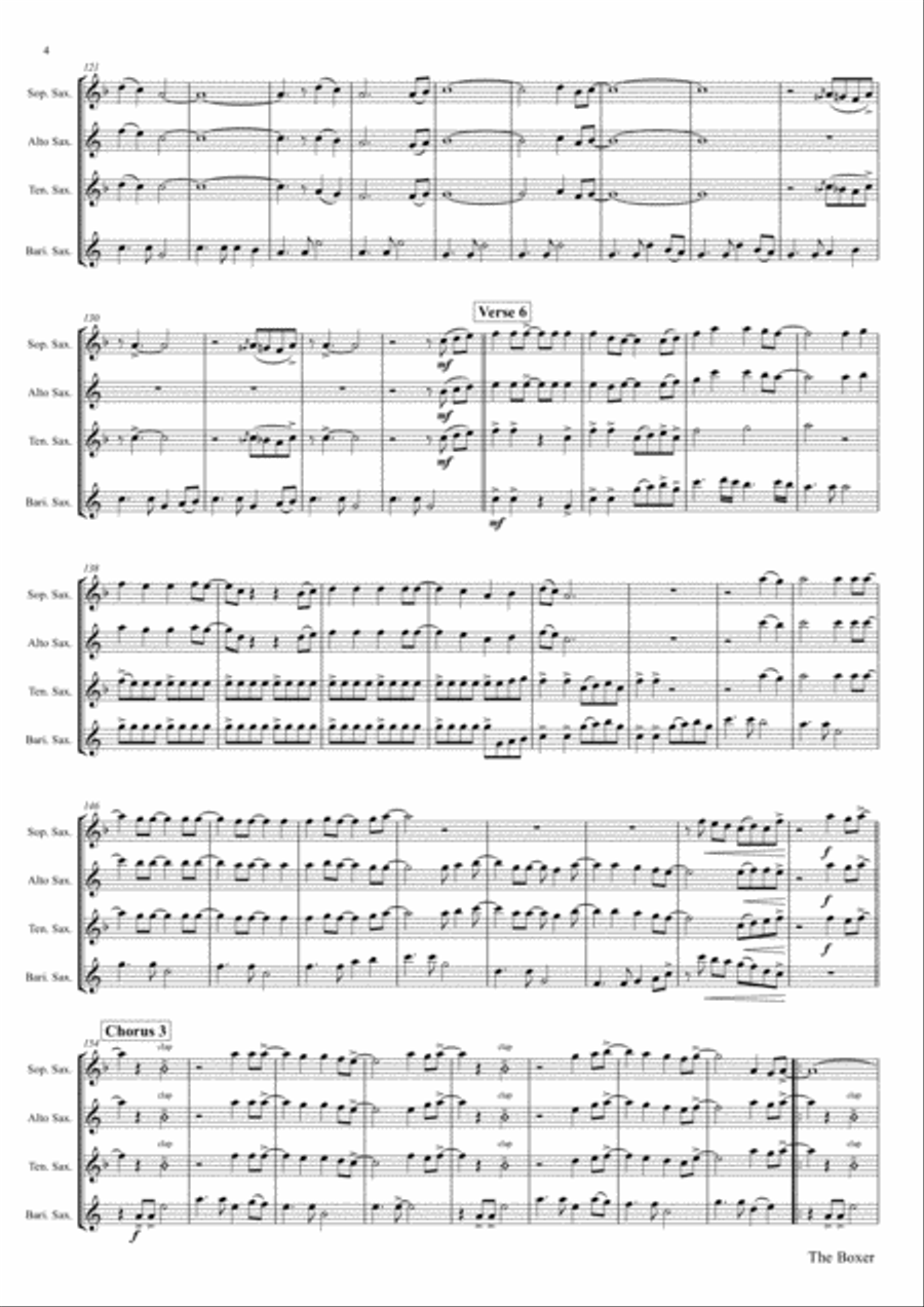 The Boxer Saxophone Quartet scores gallery preview page 4