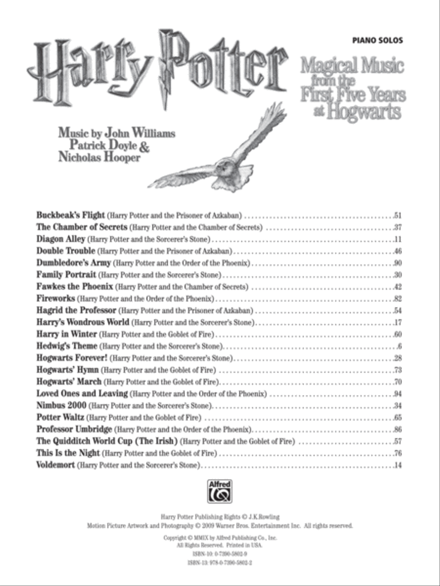 Harry Potter Musical Magic -- The First Five Years Piano Solo scores gallery preview page 4