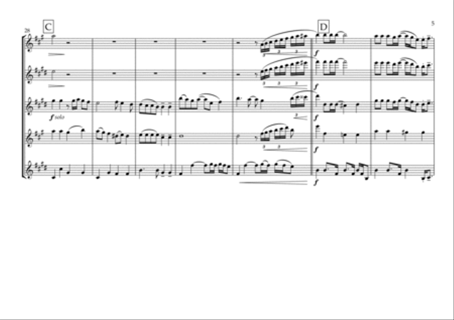 Eternal Flame Eternal Flame Saxophone Quartet scores gallery preview page 5