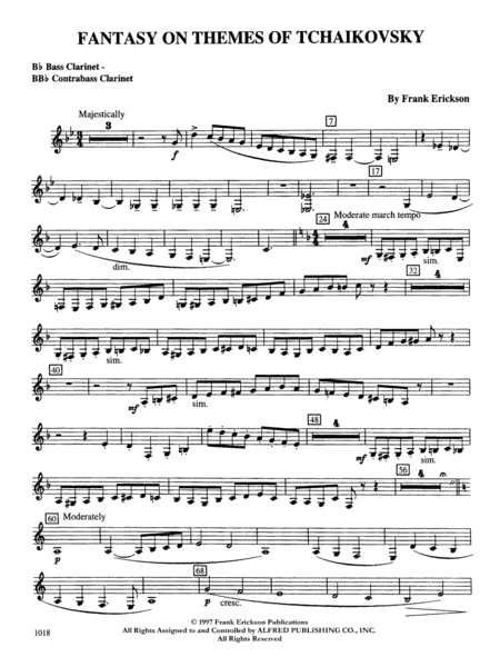 Fantasy on Themes from Tchaikovsky: B-flat Bass Clarinet
