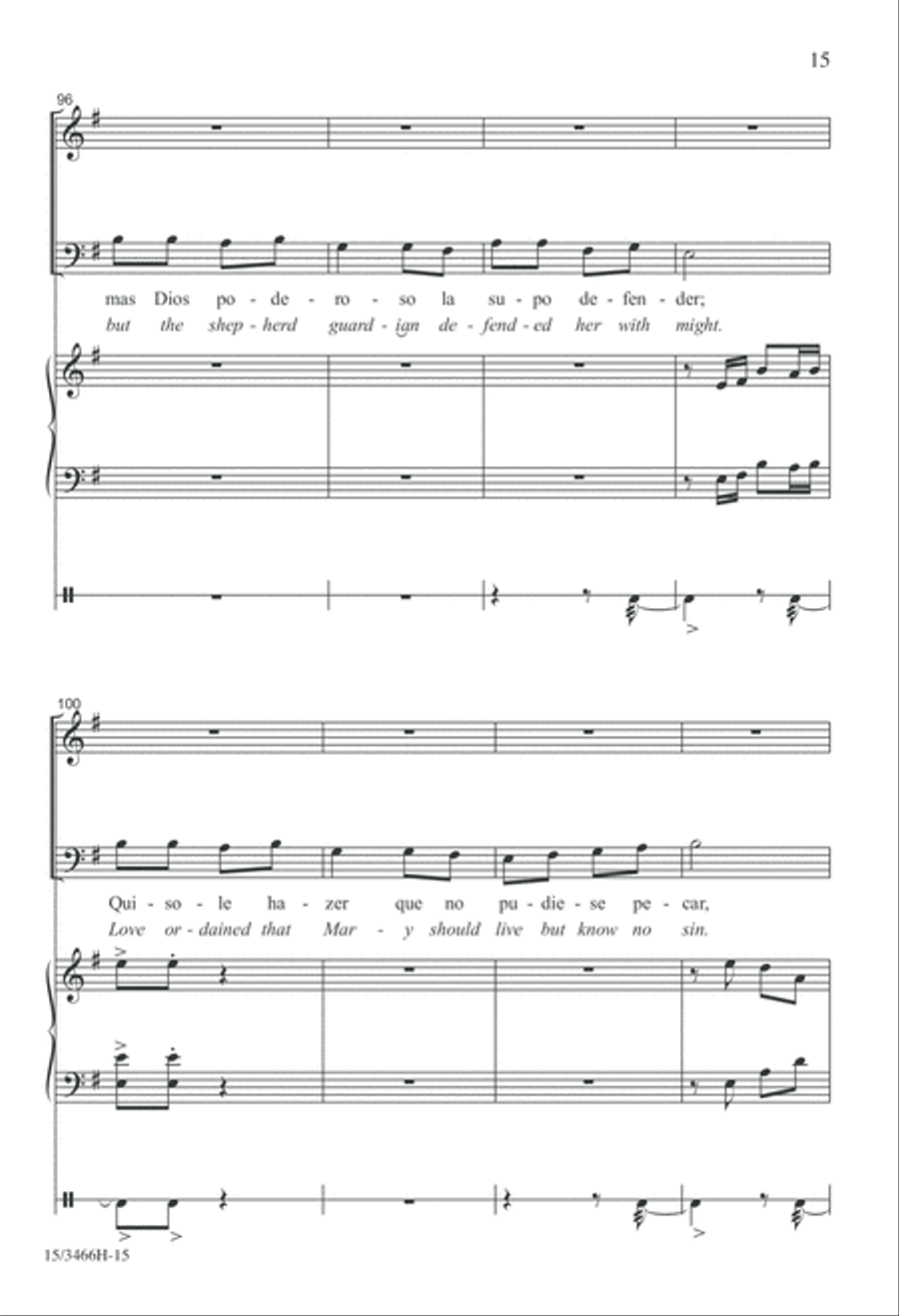 Tres Villancicos Españoles 4-Part scores gallery preview page 15