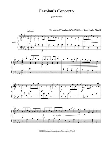 Carolan's Concerto - piano solo image number null