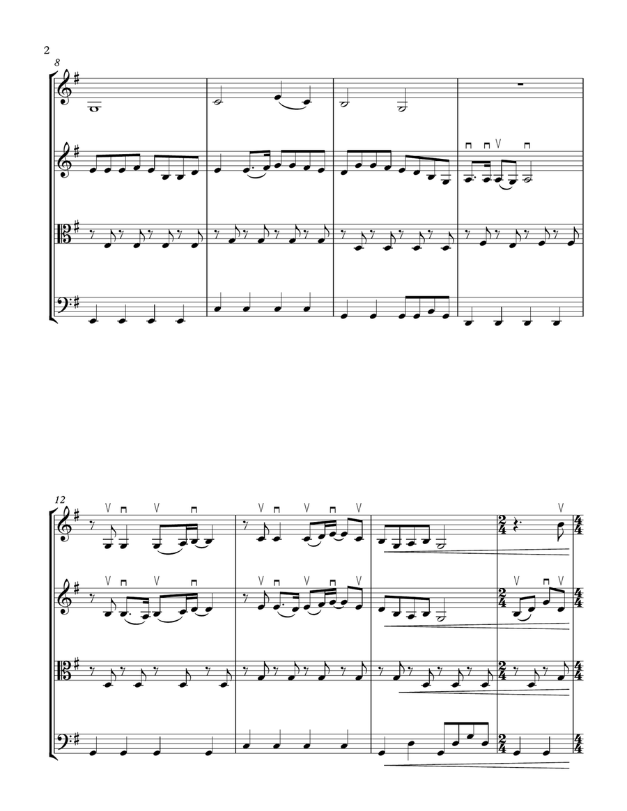 Whiskey In The Jar - String Quartet - Traditional Irish arr. Cellobat - Recording Available! String Quartet scores gallery preview page 2