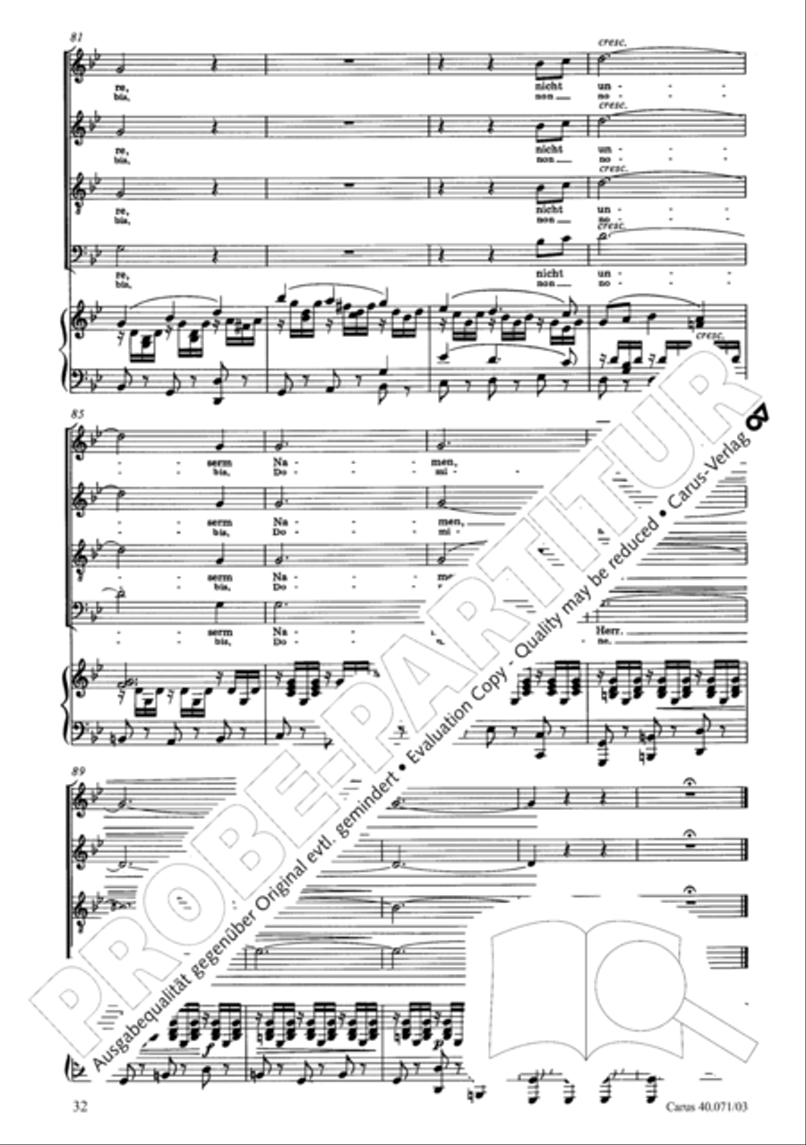Psalm 115 (Der 115. Psalm) SSAATTBB scores gallery preview page 39
