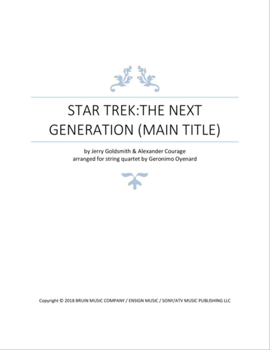 Star Trek - The Next Generation(r) String Quartet scores gallery preview page 1
