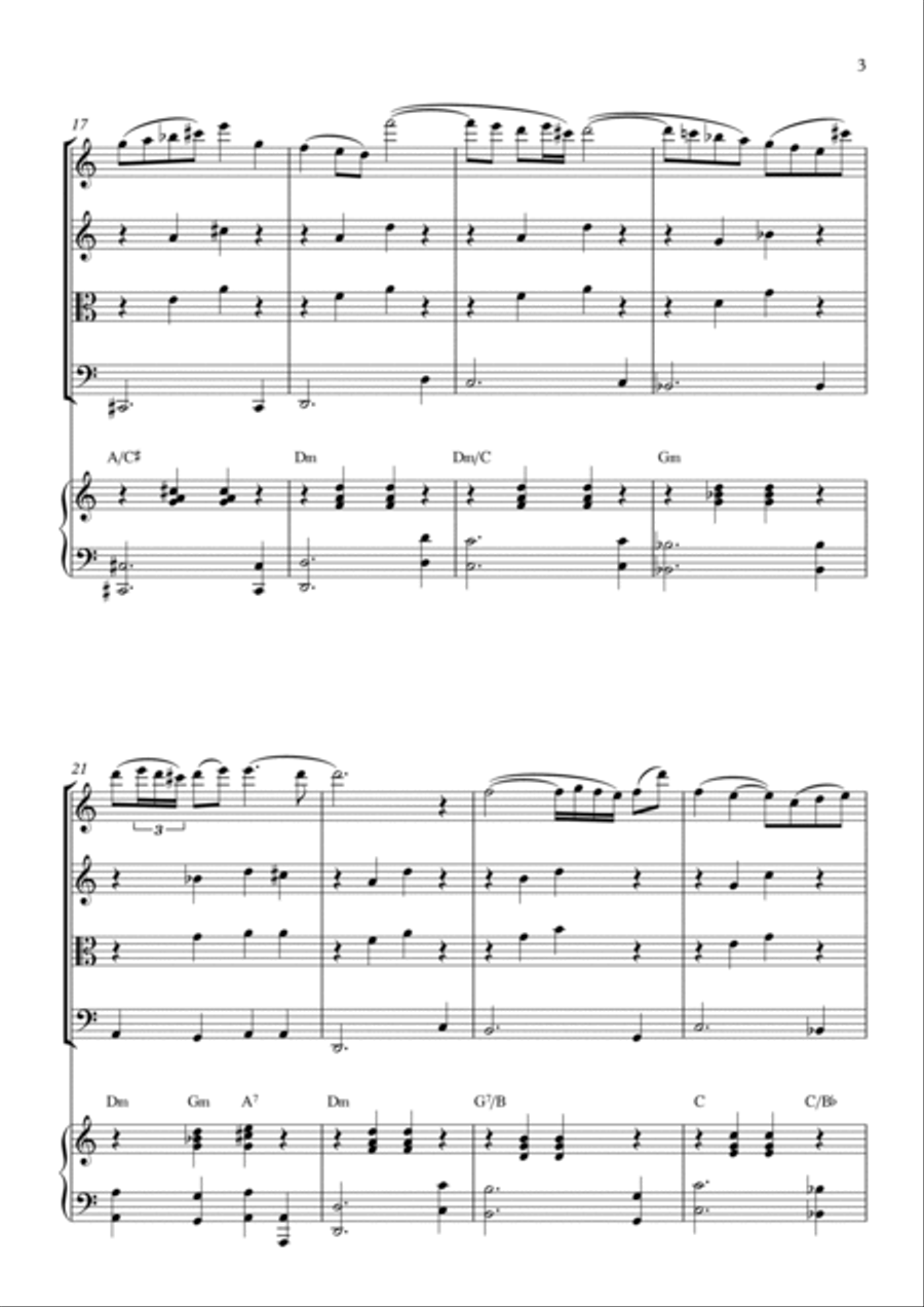 Arioso (From Cantata 156 - Sinfonia) String Quartet scores gallery preview page 3