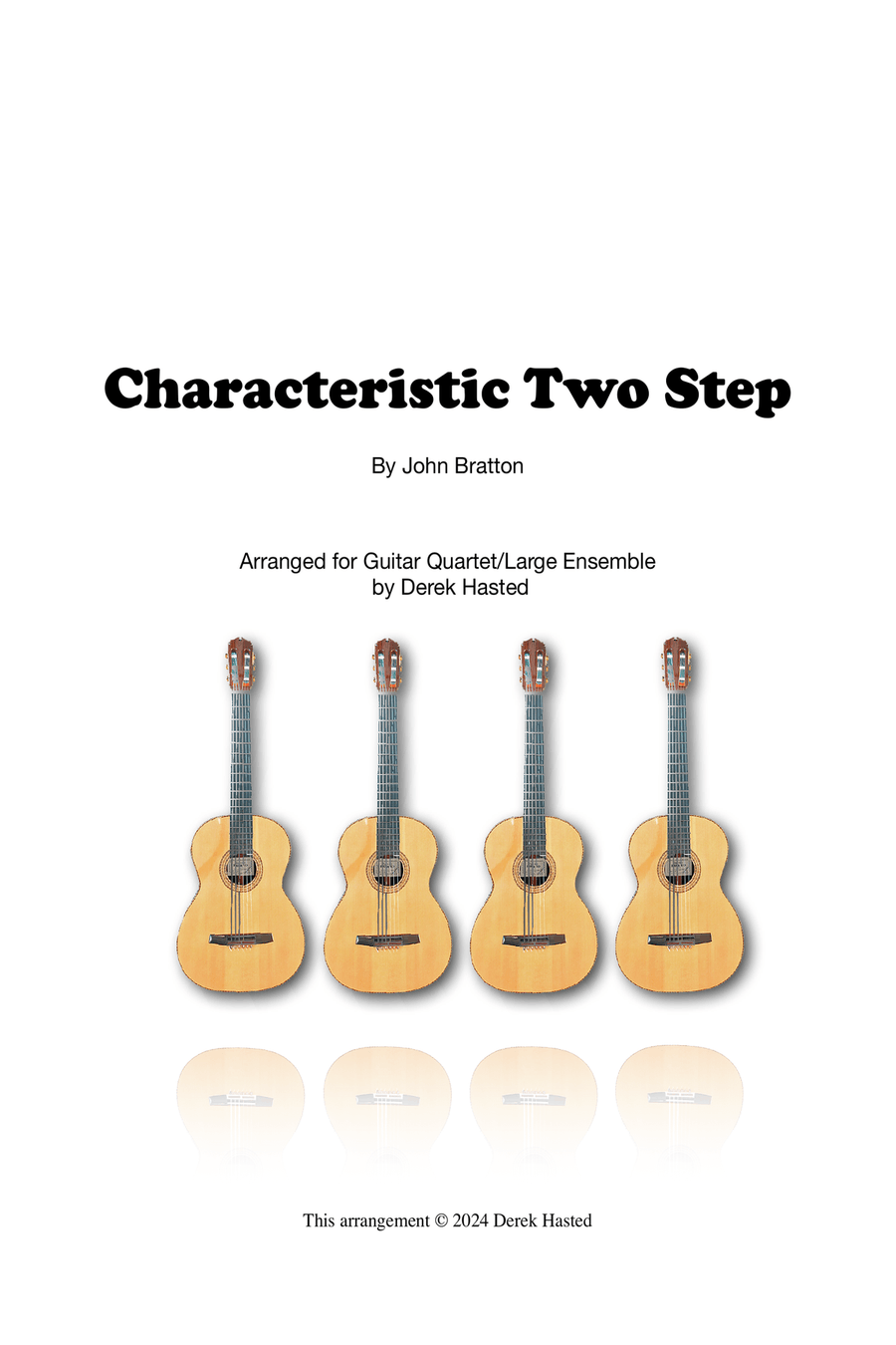 Characteristic Two Step - Exciting guitar quartet Guitar Ensemble scores gallery preview page 1