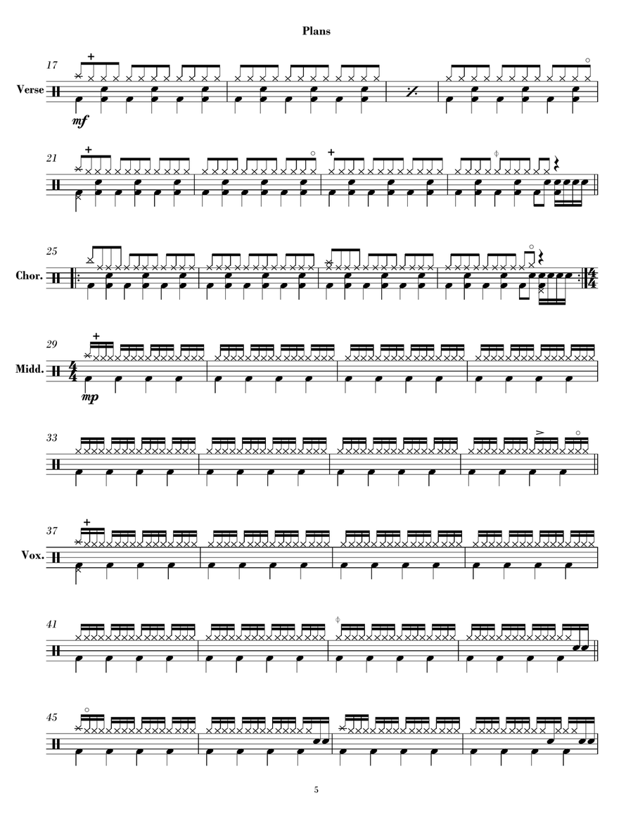 Plans Drum Set scores gallery preview page 2