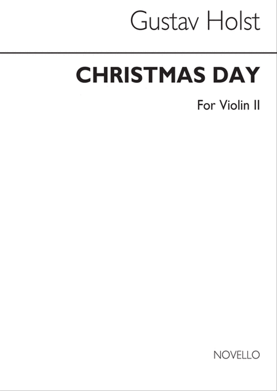 Holst Christmas Day - Violin 2 Violin scores gallery preview page 1