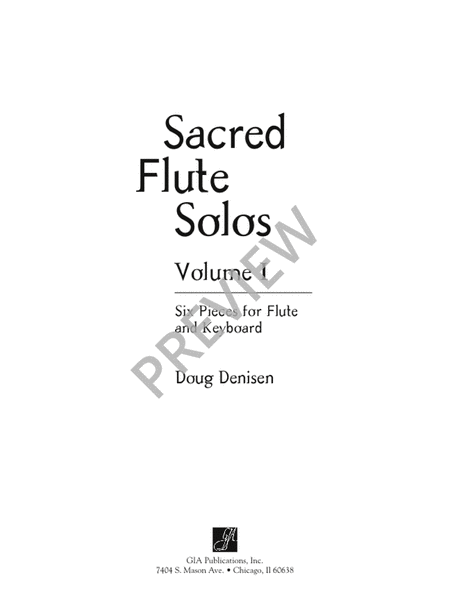 Sacred Flute Solos - Volume 1 image number null