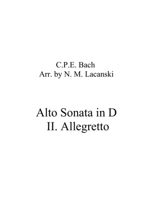 Book cover for Alto Sonata in D II. Allegretto