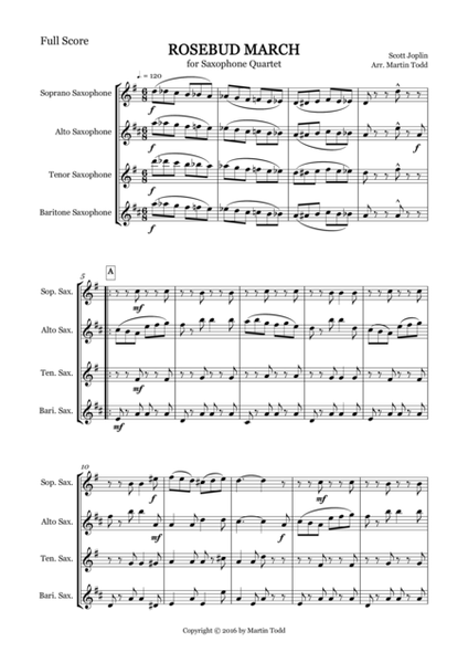 Rosebud March for Saxophone Quartet (SATB) image number null