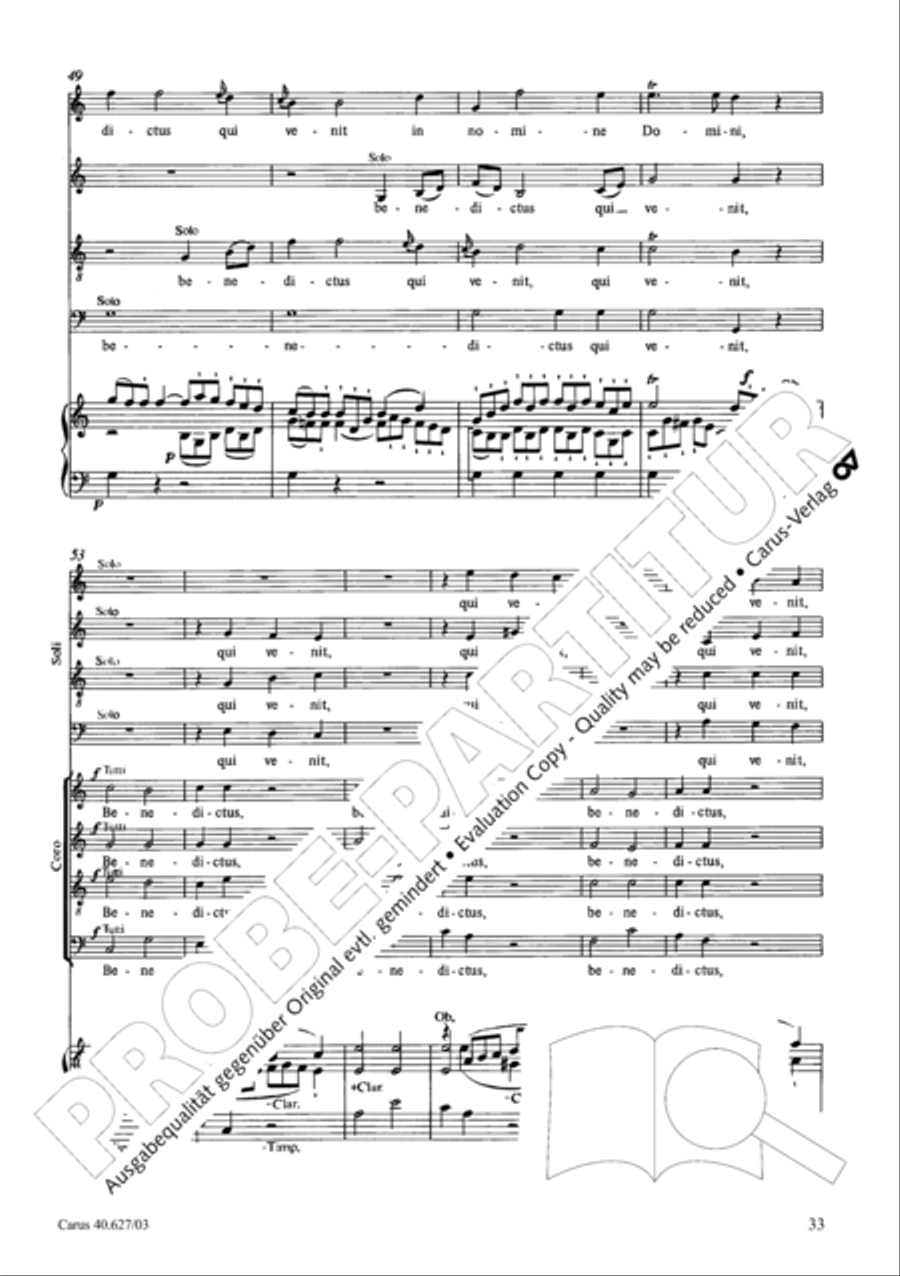 Mass in C Major 4-Part scores gallery preview page 34