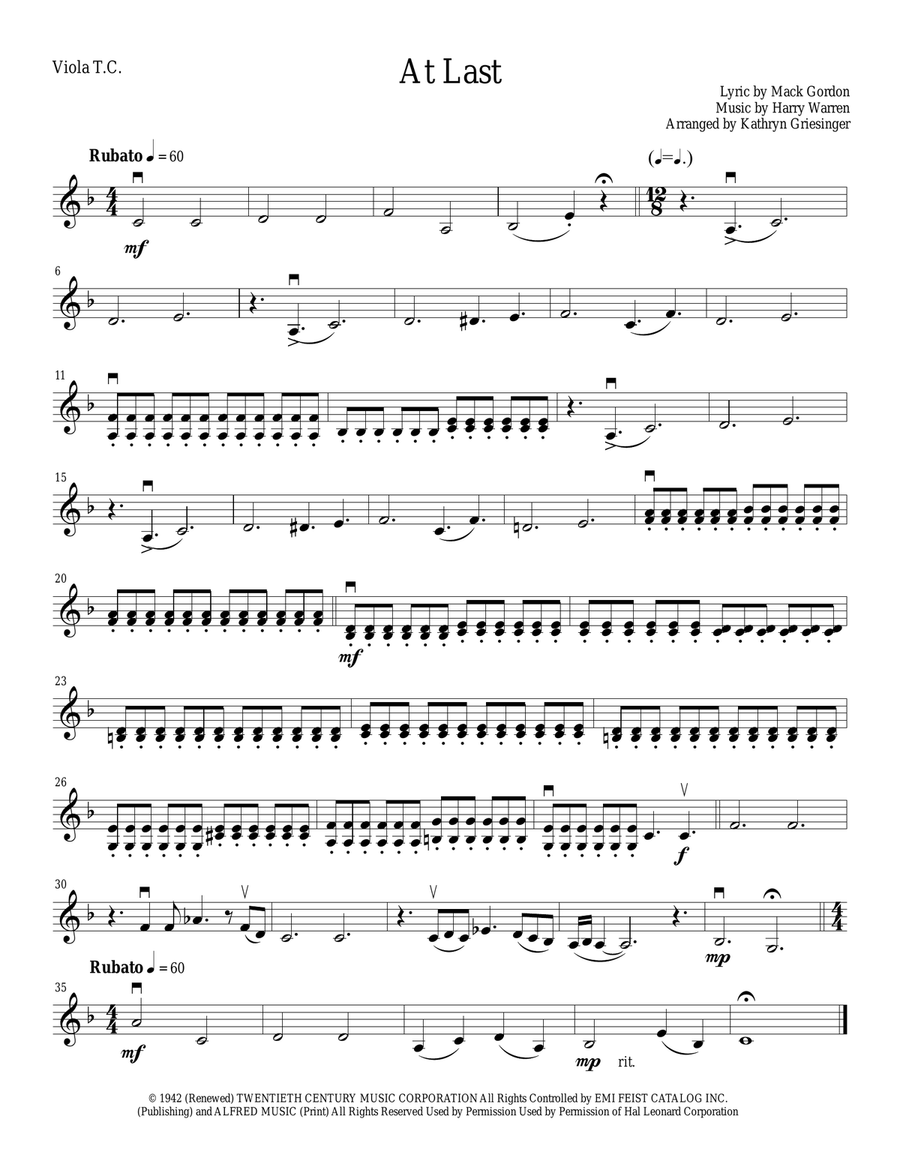 At Last At Last String Quartet scores gallery preview page 6