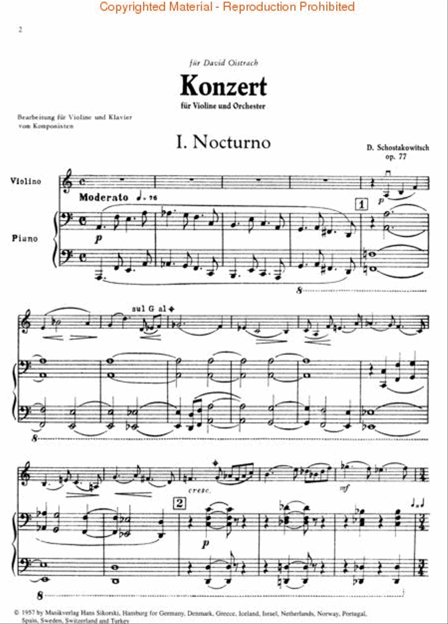 Concerto No. 1, Op. 77 Violin Solo scores gallery preview page 3
