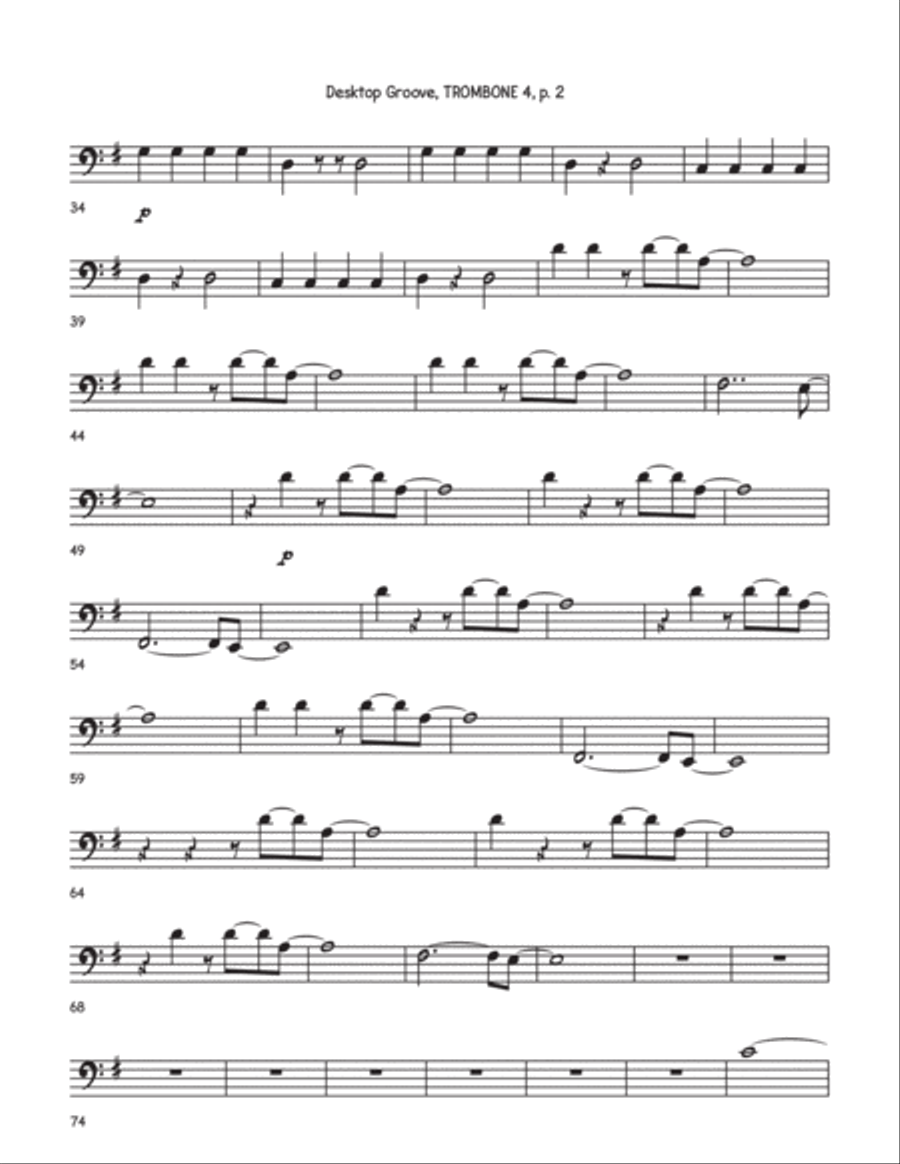 Desktop Grove for big band bone 4 Small Ensemble scores gallery preview page 2
