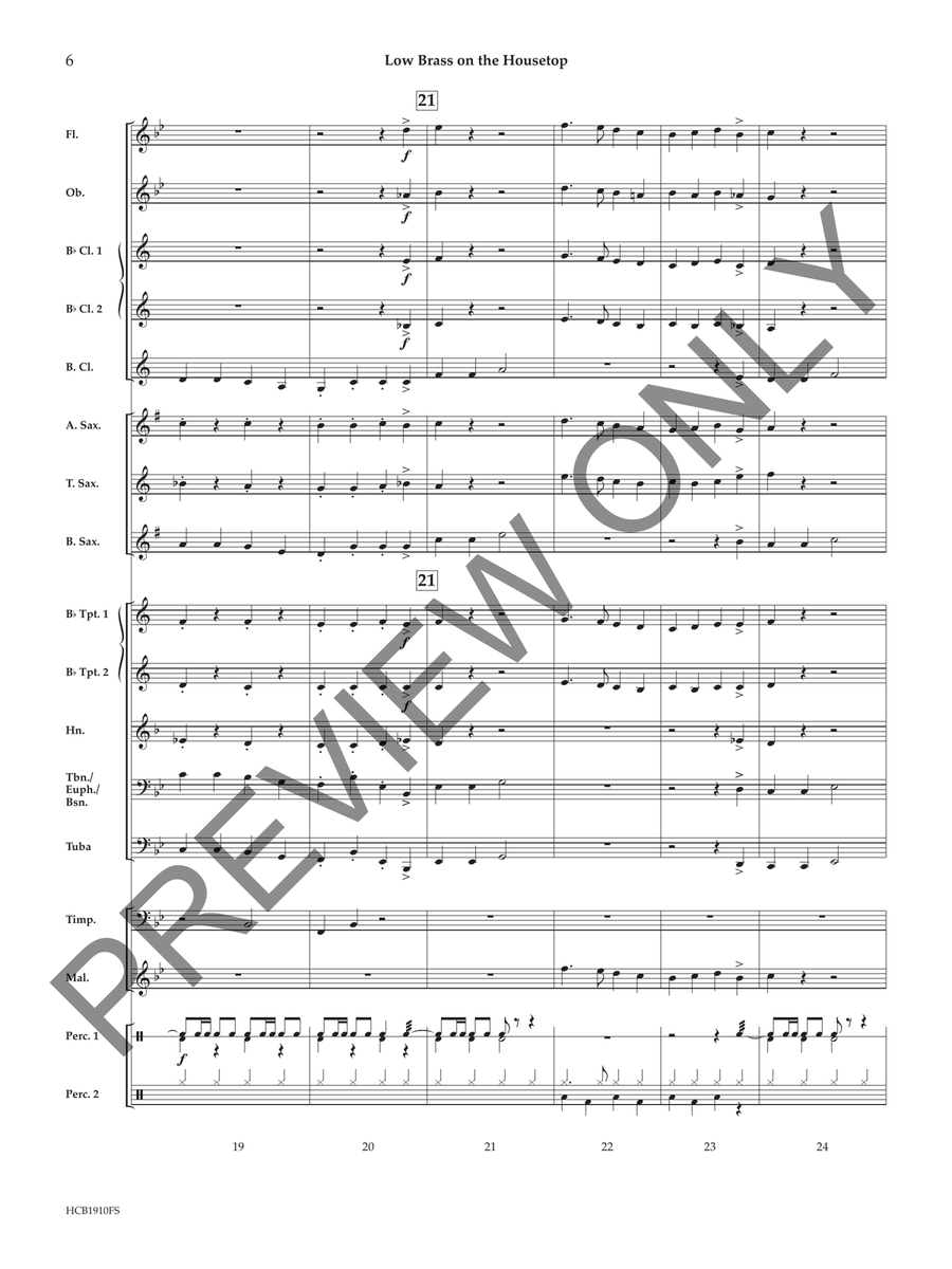 Low Brass on the Housetop Concert Band scores gallery preview page 7